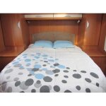 Midland draps blancs 130x200cm coupe � gauche - linge de lit camping - car