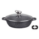 Mijoteuse  32 cm faon pierre + couvercle + 2 poignes silicone amovibles - pradel excellence - tous ...