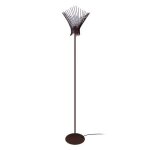 Mikado - lampadaire droit m�tal marron abat - jour: conique m�tal marron 1 ampoule e27 urbain p35xd35xh170cm ...