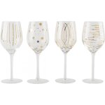 Mikasa ensemble de verres à vin mikasa 400 ml transparent / doré 4 pièces Mikasa ensemble de verres à vin mikasa 400 ml transparent / doré 4 pièces