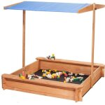 Miki bac � sable en bois pare - soleil couvercle