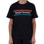 T - shirt garon sergio tacchini mikiko - taille 14 ans - noir - manches courtes