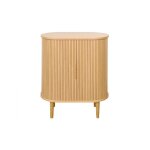 Miliboo - buffet haut vintage avec portes coulissantes bois clair chne l70 cm epic