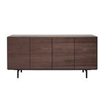 Miliboo - buffet vintage en bois fonc noyer 4 portes l160 cm suva