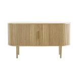 Miliboo - buffet vintage en bois clair ch�ne 2 portes coulissantes l138 cm epic