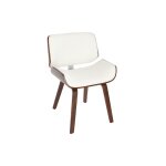 Miliboo - chaise design blanc et bois fonc� rubbens