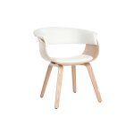 Miliboo - chaise scandinave blanc et bois clair oktav