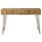 Miliboo - console avec rangements 3 tiroirs en bois manguier massif gravé et métal doré l120 cm linium ... Miliboo - console avec rangements 3 tiroirs en bois manguier massif gravé et métal doré l120 cm linium ...
