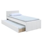 Miliboo - lit gigogne blanc mat 90x190 cm macco