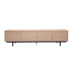 Miliboo - meuble tv finition bois chne et mtal noir l200 cm manny