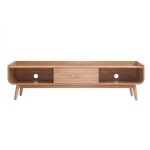 Miliboo - meuble tv scandinave en bois clair l180 cm hallen