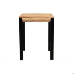 Miliboo - table de bar extensible en acacia et m�tal l80 - 135 cm