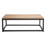 Miliboo - table basse industrielle bois mtal rectangulaire factory