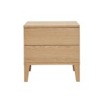 Miliboo - table de chevet avec rangements 2 tiroirs scandinave bois clair ch�ne freddy