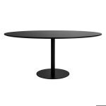 Miliboo - table  manger design noire ovale l170 cm halia