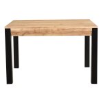 Miliboo - table extensible rallonges intégrées rectangulaire en bois massif et métal noir l120 - 210 ... Miliboo - table extensible rallonges intégrées rectangulaire en bois massif et métal noir l120 - 210 ...
