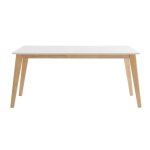 Miliboo - table extensible rallonges intégrées rectangulaire blanche et bois clair l160 - 205 cm swad ... Miliboo - table extensible rallonges intégrées rectangulaire blanche et bois clair l160 - 205 cm swad ...