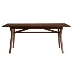 Miliboo - table extensible rallonges intégrées rectangulaire bois foncé noyer l180 - 220 cm foster Miliboo - table extensible rallonges intégrées rectangulaire bois foncé noyer l180 - 220 cm foster
