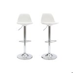 Miliboo - tabourets de bar design blancs (lot de 2) steevy