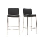 Miliboo - tabourets de bar design noirs h66 cm (lot de 2) epsilon