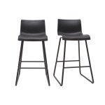 Miliboo - tabourets de bar design noir 65 cm (lot de 2) ona
