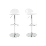 Miliboo - tabourets de bar design plexiglas transparent (lot de 2) orion