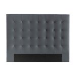 Miliboo - t�te de lit capitonn�e gris fonc� l160 cm halciona