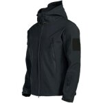 Veste tactique coupe - vent shark skin pour homme - ecelen - noir