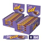 Milka - 2 prsentoirs de 32 barres de milka leo go - gaufrette croustillante enrobe de chocolat au lait ...