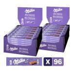 Milka - 2 prsentoirs de 48 barres chocolates - mini tablette chocolat au lait - format mini  emporter ...