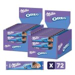 Milka oreo - 2 prsentoirs de 36 barres chocolates - barre de chocolat au lait aux clats de biscuits ...