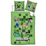 Parure de lit - minecraft - creeper - 140x200 cm - 65x65 cm - r�versible