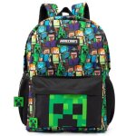 Sac � dos - minecraft - enfant - imprim� int�gral - sangles rembourr�es - 100% polyester