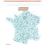 Carte france dpartements - minerva - m79352454 - vert translucide - dcoration murale - intrieur