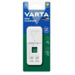 Chargeur de piles - varta - mini charger 2x 56703 - 2 piles aa et 2 aaa - rechargeable - blanc