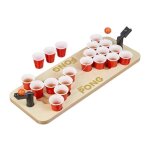 Relaxdays mini beer pong lot de jeu � boire 25 gobelets rouges 4 cl bi�re & shots 9 x 58 x 20 cm nature ...