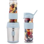 Mini blender - h. koenig - smoo16 - 300 w - 570 ml - bleu pastel - 2 gourdes incluses - sans bpa