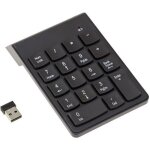 Mini clavier pav� num�rique 18 touches. liaison sans fil 2. 4ghz. compatible windows mac et linux.