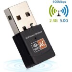 Mini cl usb wifi adaptateur sans fil 600mbps 2. 4 + 5. 8ghz