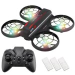 Mini drone pour enfant avec 3 batteries hlicoptre tlcommand mode sans tte maintien de laltitude ...