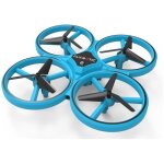 Mini drone lumineux avec double t�l�commande - flybotic - looping 360 - bleu