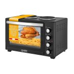 Mini four electrique 45l - 3200w - four posable  convection avec minuteur 0 - 60 min - four avec plaques ...