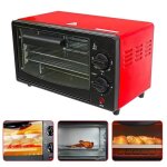 Mini four �lectrique - rouge - 800w - 12l - minuterie 0 - 60 min - compact et pratique