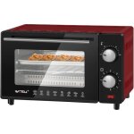 Mini four �lectrique - woltu - 10l - 650w - rouge - chauffage d�cong�lation cuisson r�tissage grillage ...