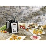 Mini - friteuse avec service  fondue intgr - rosenstein & sohne - 09 l - 840 w - temprature variable ...