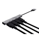 Mini hub usb - trust - halyx - 4 ports - usb 2. 0 - couleur gris