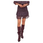 Mini jupe f�minine taille haute - vero moda - chocolat - xs