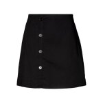 Mini jupe femme taille haute - vero moda - noir - dtail asymtrique - boutons de fermeture - coupe rgulire ...
