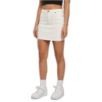 Mini jupe en jean femme urban classics organic stretch - blanc cass� - 28