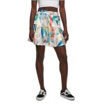 Mini jupe en satin aop femme urban classics - jaune - l